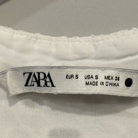 Zara Elegant White Eyelet Resort Dress - Picture 5 of 11